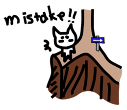 pretty white cat and pink rabbit sticker #3840697