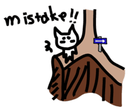 pretty white cat and pink rabbit sticker #3840697