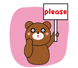 Placard Bear sticker #3840747