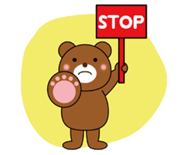 Placard Bear sticker #3840758