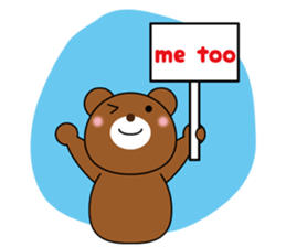 Placard Bear sticker #3840775