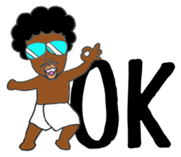 afro brother sticker #3841784