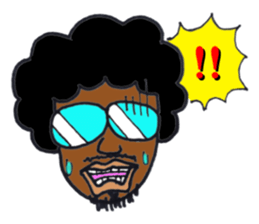 afro brother sticker #3841792