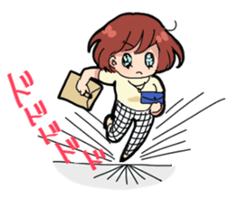 Overtime work Girl sticker #3842073