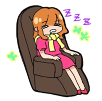 Overtime work Girl sticker #3842081