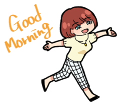 Overtime work Girl sticker #3842083