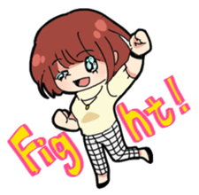 Overtime work Girl sticker #3842089