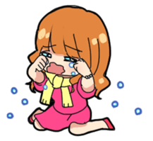 Overtime work Girl sticker #3842099