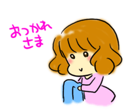 Girl of the foot which there is sticker #3844620