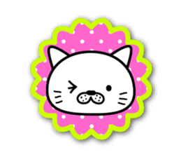 White cat stickers sticker #3844705