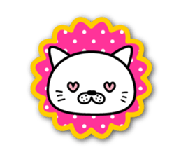 White cat stickers sticker #3844706