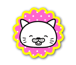 White cat stickers sticker #3844711