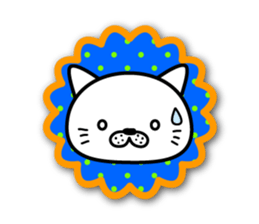 White cat stickers sticker #3844721