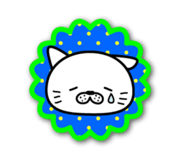 White cat stickers sticker #3844723