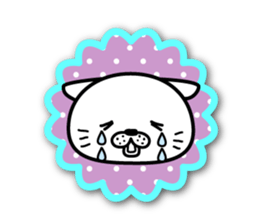 White cat stickers sticker #3844724