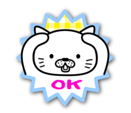 White cat stickers sticker #3844739