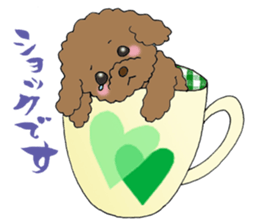 Teacup life of the poodle "cocoa" sticker #3845712