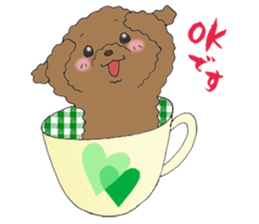 Teacup life of the poodle "cocoa" sticker #3845720