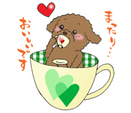 Teacup life of the poodle "cocoa" sticker #3845735