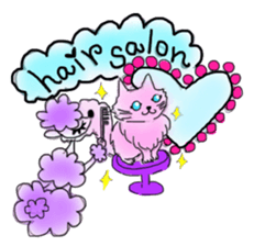 The dark pink cat sticker #3845836