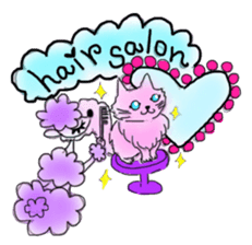 The dark pink cat sticker #3845836