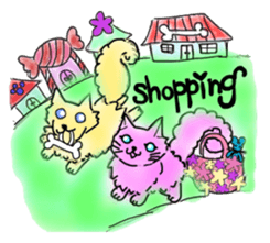 The dark pink cat sticker #3845837