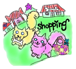 The dark pink cat sticker #3845837