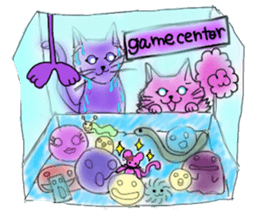 The dark pink cat sticker #3845838