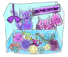 The dark pink cat sticker #3845838