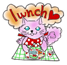 The dark pink cat sticker #3845839