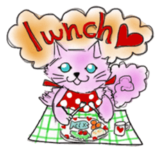 The dark pink cat sticker #3845839