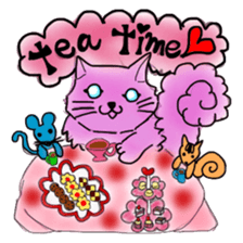 The dark pink cat sticker #3845840