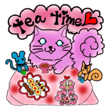 The dark pink cat sticker #3845840