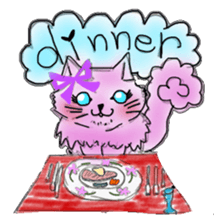 The dark pink cat sticker #3845841