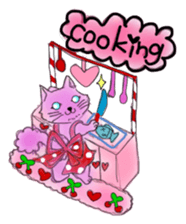 The dark pink cat sticker #3845842