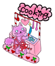 The dark pink cat sticker #3845842