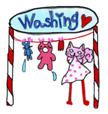 The dark pink cat sticker #3845843