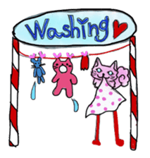 The dark pink cat sticker #3845843