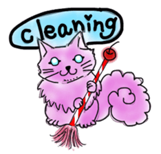 The dark pink cat sticker #3845844