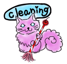 The dark pink cat sticker #3845844