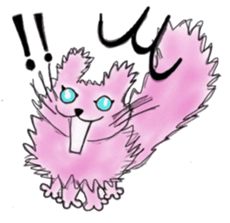 The dark pink cat sticker #3845862