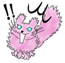 The dark pink cat sticker #3845862