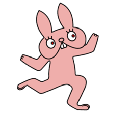 Ugly rabbit! sticker #3846023
