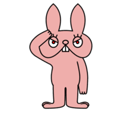Ugly rabbit! sticker #3846032