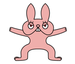 Ugly rabbit! sticker #3846040