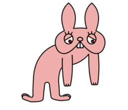 Ugly rabbit! sticker #3846044