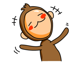 The name of the monkey is CHITA-kun. sticker #3846624