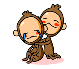 The name of the monkey is CHITA-kun. sticker #3846625