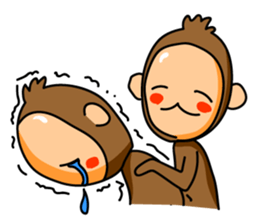 The name of the monkey is CHITA-kun. sticker #3846626