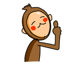 The name of the monkey is CHITA-kun. sticker #3846628